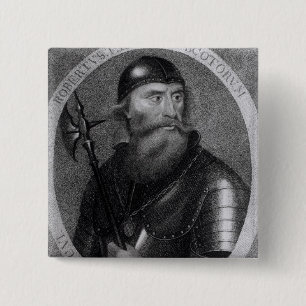 Portrait of King Robert I of Scotland 2 Inch Square Button