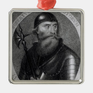 Portrait of King Robert I of Scotland Metal Ornament