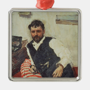 Portrait of Konstantin Korovin , 1891 Metal Ornament