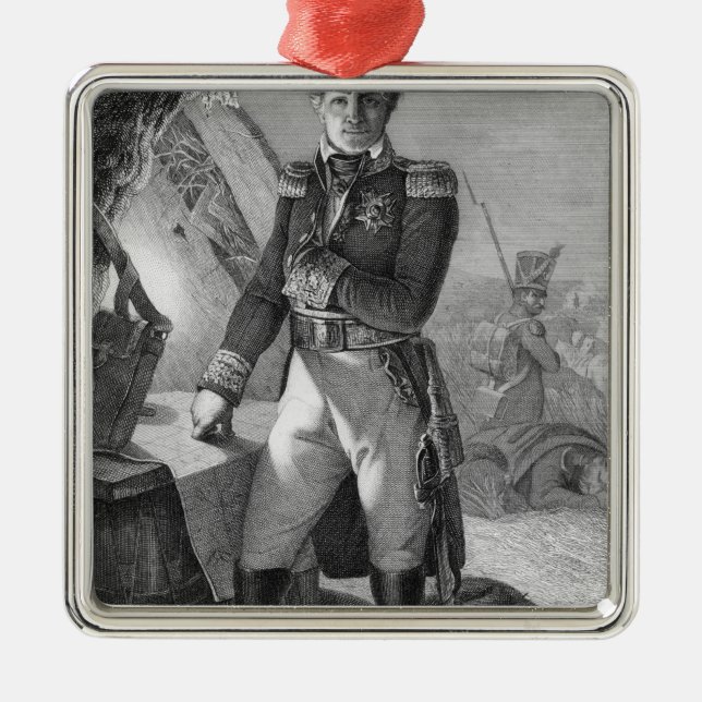 Portrait of Laurent de Gouvion Saint-Cyr Metal Ornament (Front)