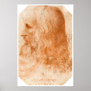 Portrait of Leonardo da Vinci by Francesco Melzi Poster