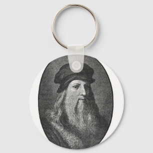 Portrait of Leonardo da vinci Keychain