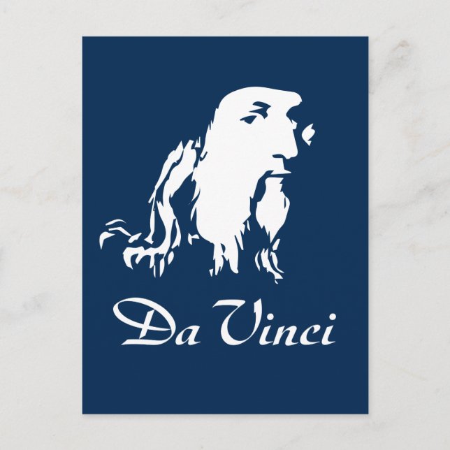 Portrait of Leonardo Da Vinci Postcard (Front)
