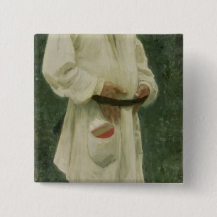 Portrait of Lev Tolstoy 1901 2 Inch Square Button