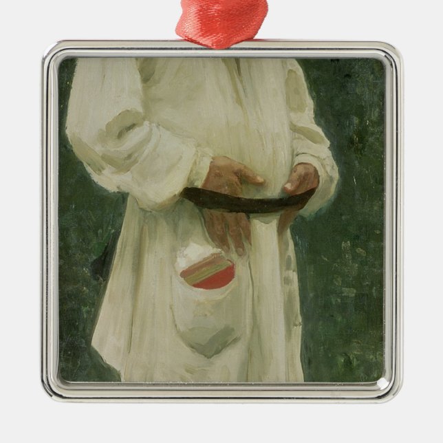 Portrait of Lev Tolstoy  1901 Metal Ornament (Front)