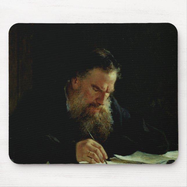 Portrait of Lev Tolstoy Mouse Pad (Front)