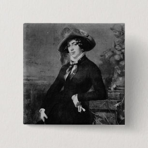 Portrait of Lola Montez , 1844 2 Inch Square Button