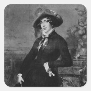 Portrait of Lola Montez , 1844 Square Sticker
