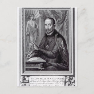 Portrait of Lope Felix de Vega Carpio Postcard