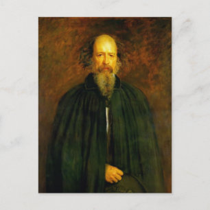 Portrait of Lord Alfred Tennyson by John Millais Postcard