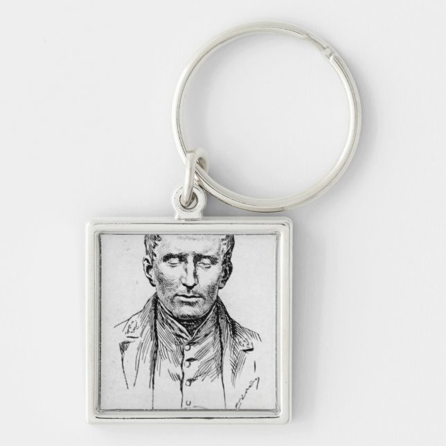 Portrait of Louis Braille Keychain (Front)