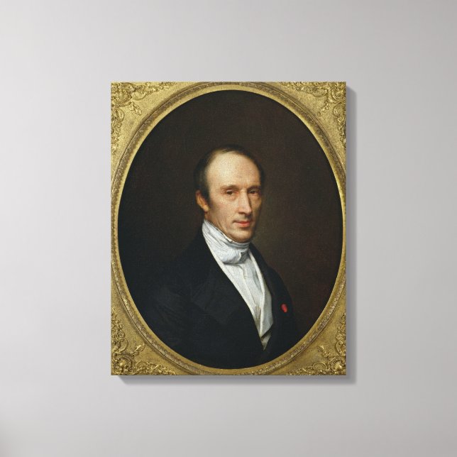 Portrait of Louis Cauchy Canvas Print (Front)