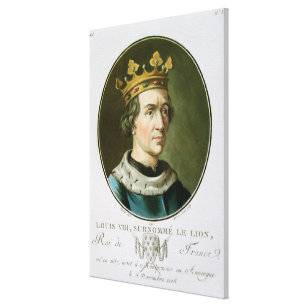 Portrait of Louis VIII, Called 'Le Lion', King of Canvas Print