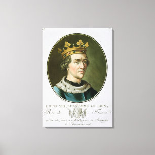 Portrait of Louis VIII, Called 'Le Lion', King of Canvas Print