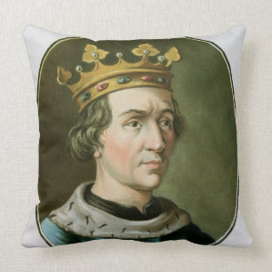 Portrait of Louis VIII, Called 'Le Lion', King of Throw Pillow