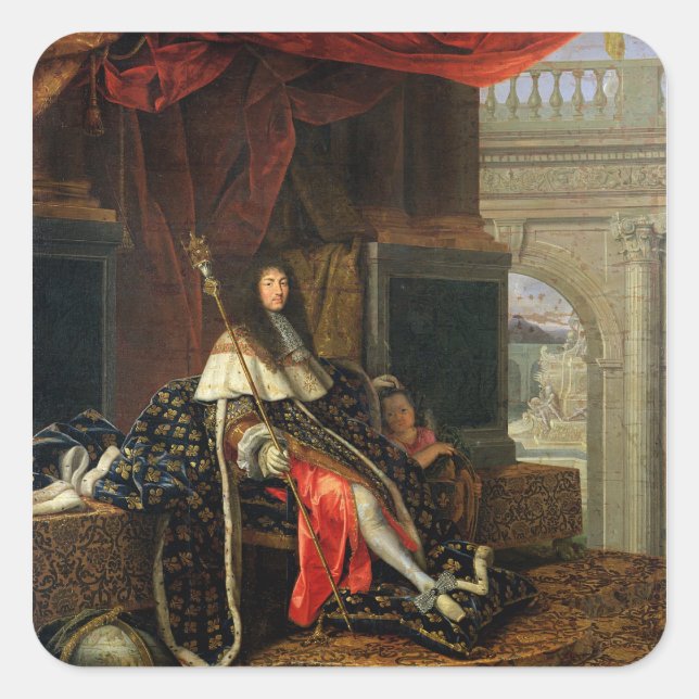 Portrait of Louis XIV  1668 Square Sticker (Front)
