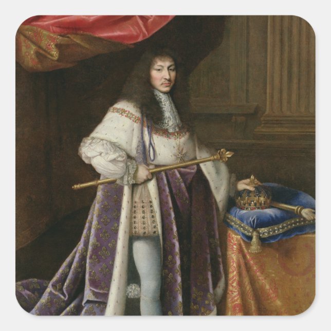 Portrait of Louis XIV Square Sticker (Front)