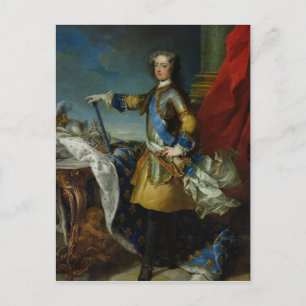 Portrait of Louis XV  King of France, c.1727 Postcard