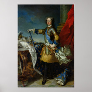 Portrait of Louis XV King of France, c.1727 Poster