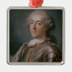 Portrait of Louis XV King of France Metal Ornament