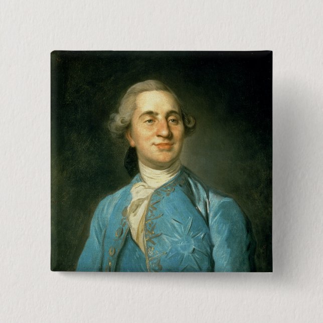 Portrait of Louis XVI  1775 2 Inch Square Button (Front)