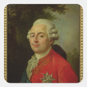 Portrait of Louis XVI  King of France Square Sticker