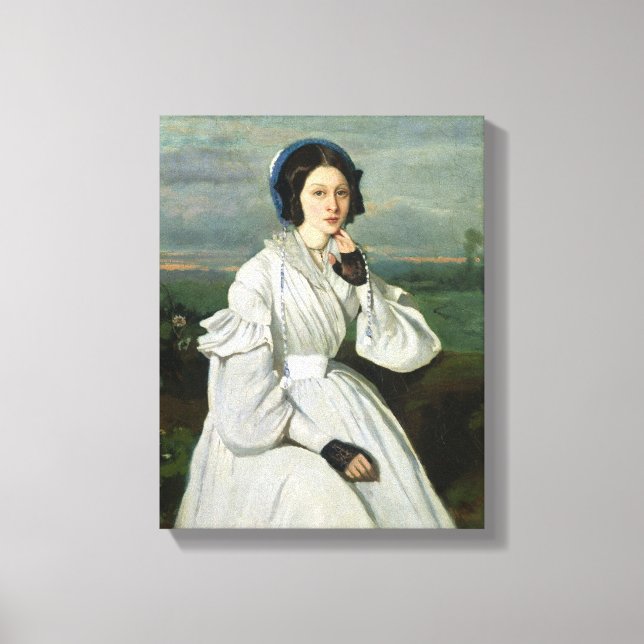 Portrait of Louise Claire Sennegon Canvas Print (Front)