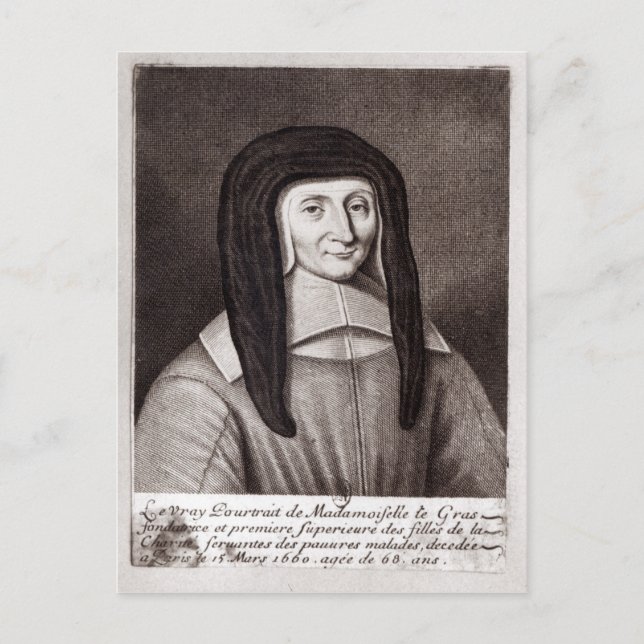 Portrait of Louise de Marillac Postcard (Front)