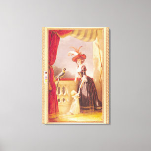 Portrait of Louise-Elisabeth de France and her Canvas Print