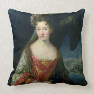 Portrait of Louise-Hippolyte (1687-1731), Princess Throw Pillow