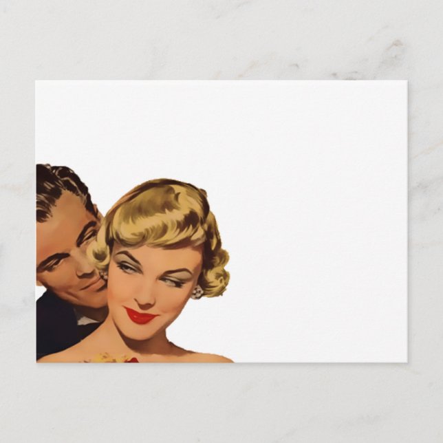 portrait of loving couple postcard (Front)