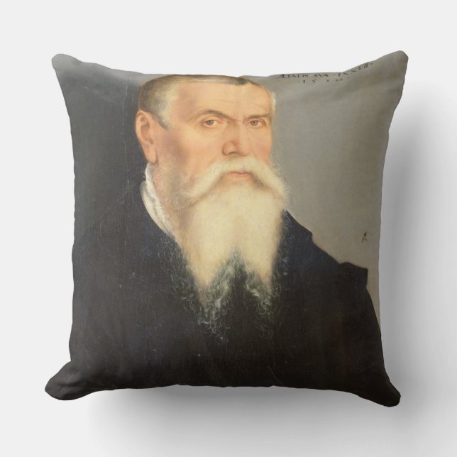Portrait of Lucas Cranach the Elder (1472-1553) 15 Throw Pillow (Front)