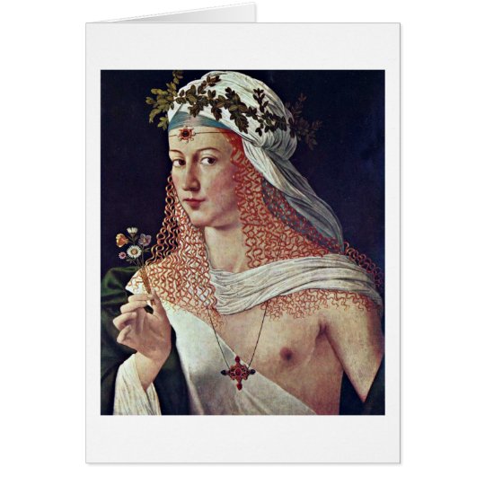 Portrait Of Lucrezia Borgia By Bartolomeo Veneto Card