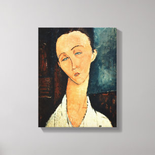 Portrait of Lunia Czechowska, 1918 Canvas Print