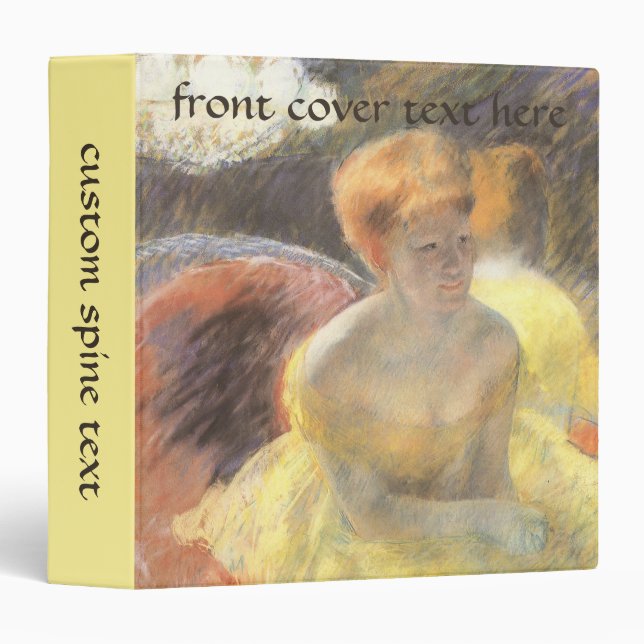 Portrait of Lydia at the Opera by Mary Cassatt Binder (Front/Spine)