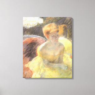 Portrait of Lydia at the Opera by Mary Cassatt Canvas Print