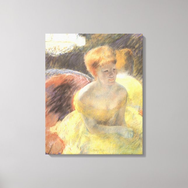 Portrait of Lydia at the Opera by Mary Cassatt Canvas Print (Front)