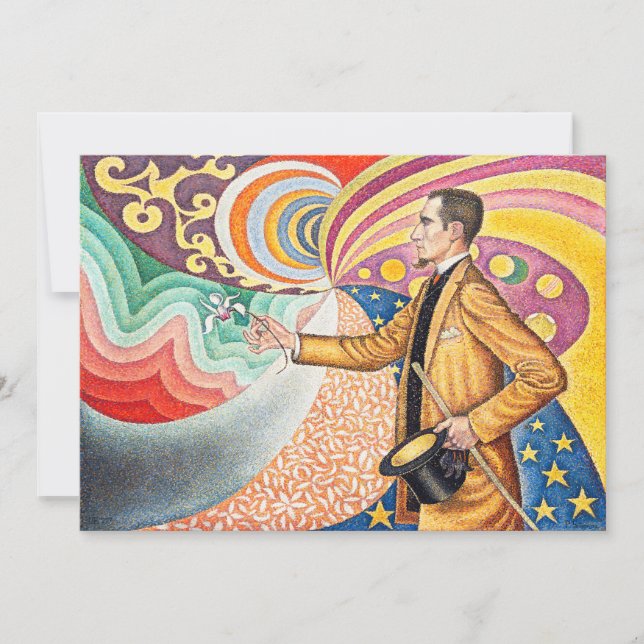 Portrait of M. Félix Fénéon in 1890 by Paul Signac Invitation (Front)