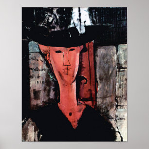 Portrait of Madam Pompadour, Modigliani Poster