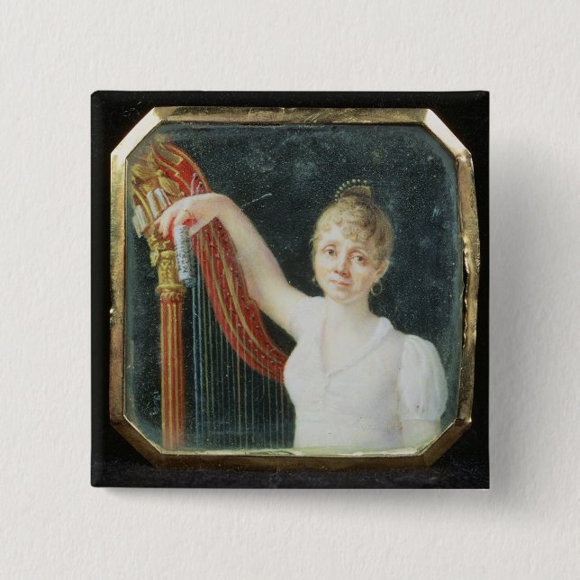 Portrait of Madame Beaumont 2 Inch Square Button (Front)