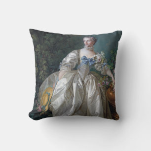 Portrait of Madame Bergeret, Boucher Throw Pillow