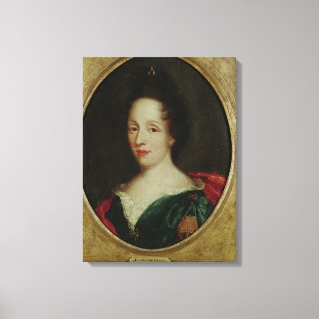 Portrait of Madame Champmesle Canvas Print (Front)