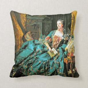 Portrait of Madame de Pompadour Throw Pillow