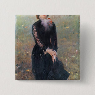Portrait of Madame Edouard Pailleron, 1879 2 Inch Square Button