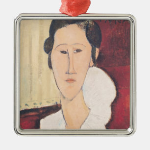 Portrait of Madame Hanka Zborowska, 1917 Metal Ornament