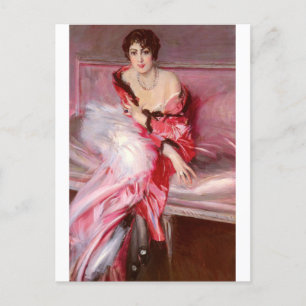 Portrait Of Madame Juillard In Red by Boldini Postcard