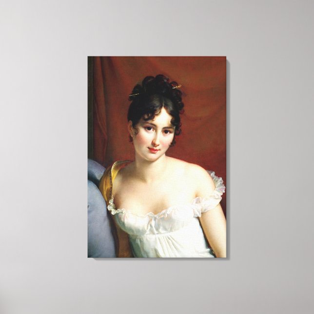 Portrait of Madame Recamier Canvas Print (Front)