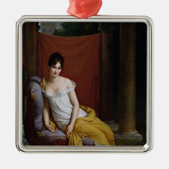 Portrait of Madame Recamier Metal Ornament (Front)
