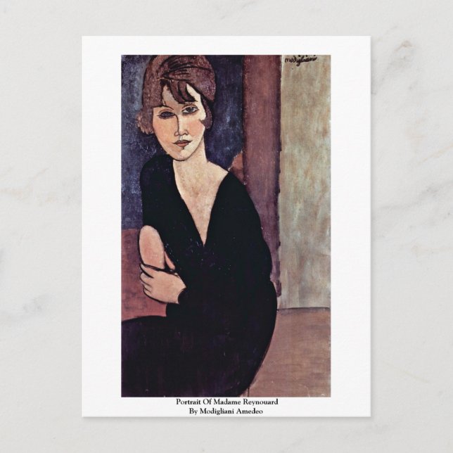 Portrait Of Madame Reynouard By Modigliani Amedeo Postcard (Front)
