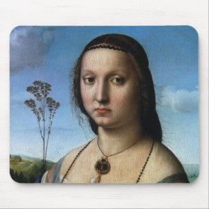 Portrait of Maddalena Doni by Raphael or Raffaello Mouse Pad